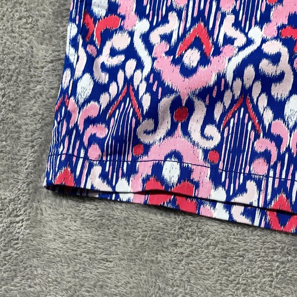 Nwt Crown & Ivy Caroline Shorts 14 Stretch Twill Classic Fit Blue Prairie‎ Artsy - Picture 5 of 13